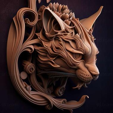 3D модель Кот Дракон Ли (STL)